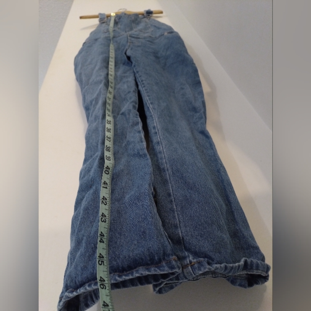 H&M Cotton Classic Blue Women's Denim Multi-Pocket Long Overalls O/S Pre-Loved - Picture 12 of 17